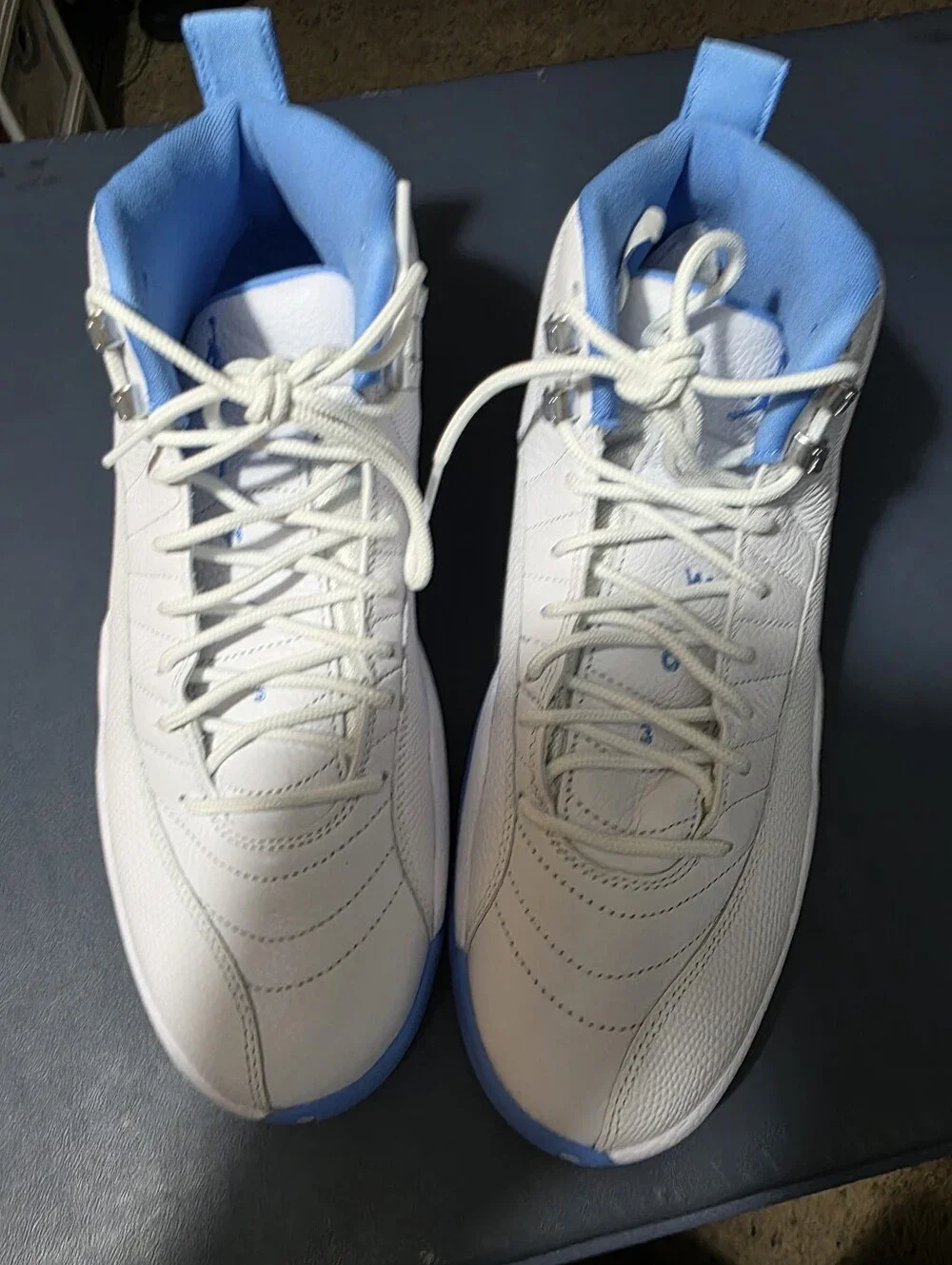 Jordan 12 Retro Melo White and Light Blue Sneakers Size 9.5m New. - Picture 6 of 6